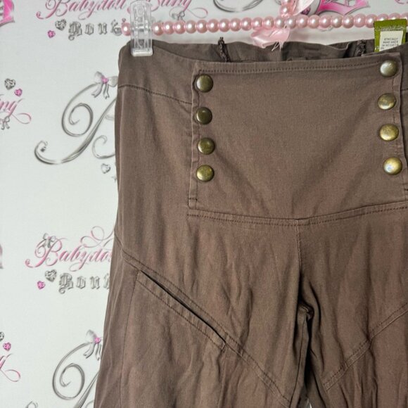 Adventures of rabbit and empee pants pirate cargo Brown Buttoned corset tie ups - Picture 3 of 8